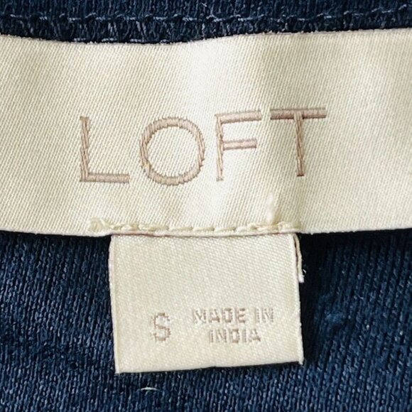 Loft Tunic Dress Size S Swiss Dot Short Sleeve Blue - Picture 9 of 11